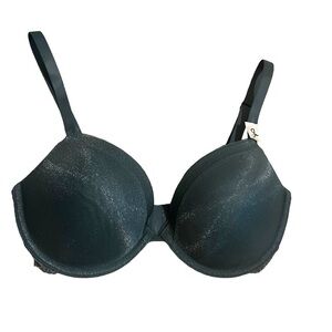 CK Calvin Klein Flirty Push Up Bra Shinmer Blue Size 34D New‎ with tags
